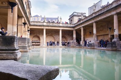 Group of people in swimming pool