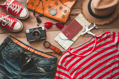 Personal accessories on table