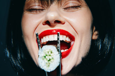 Close-up of young woman