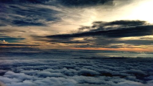 Scenic view of cloudscape against sky during sunset