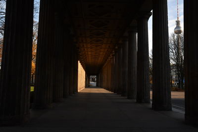 Empty corridor of building