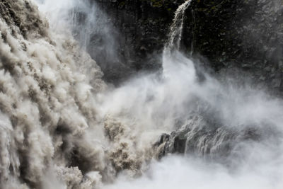 Scenic view of waterfall