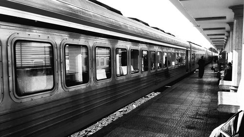 Train at railroad station platform