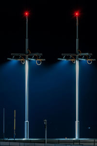 Illuminated lighting equipment at night