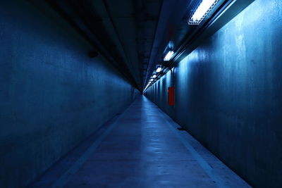 View of empty subway tunnel