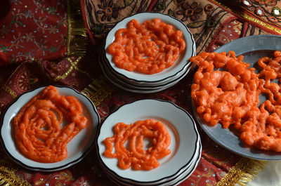 Jalebi funnel cakes from india food recipe