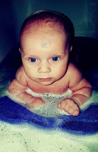 Close-up portrait of cute boy