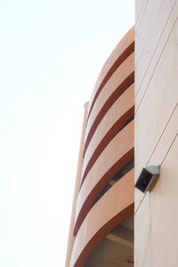 Low angle view of flag against clear sky