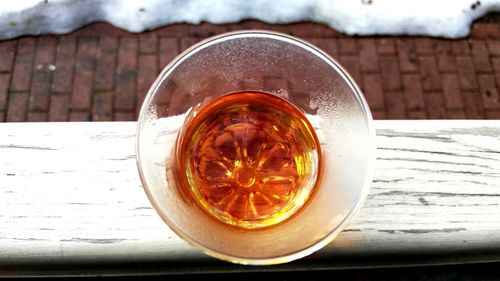 Close-up of tea served on table