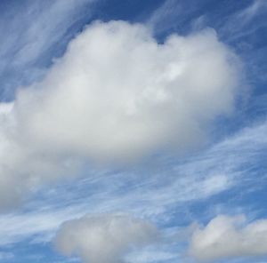 Low angle view of cloudy sky