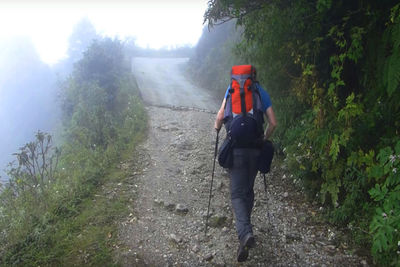 Full length of man walking in park