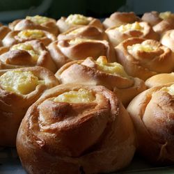 Close-up of bread in plate