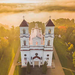 Church against sky during sunset