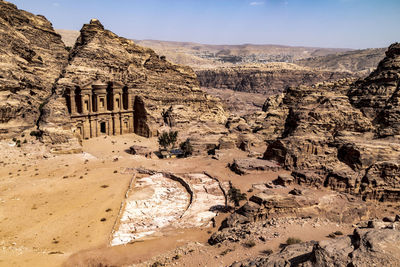 Panoramic view of the monastery of petra.