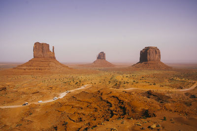 Rock formations in desert