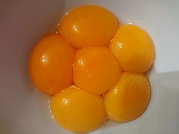 Close-up of yellow eggs