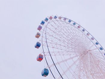 Low angle view of ferris wheel against clear sky