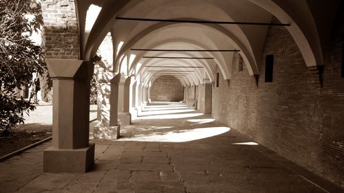 Empty corridor of building