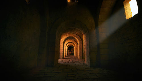 Corridor of historic building, morocco