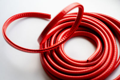 Close-up of spiral box over white background