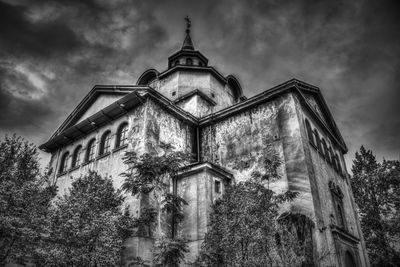 Low angle view of historic building