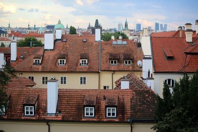 Residential buildings against sky