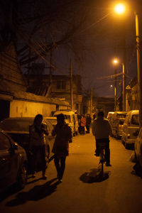 Night view of illuminated street light