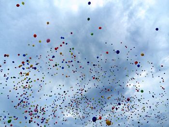 Low angle view of kite flying in sky