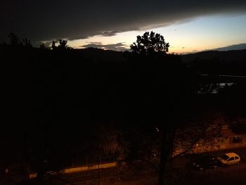 Silhouette of tree against sky