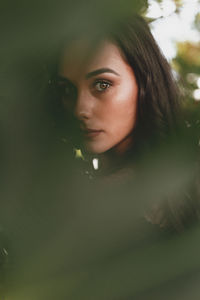 Close-up portrait of young woman