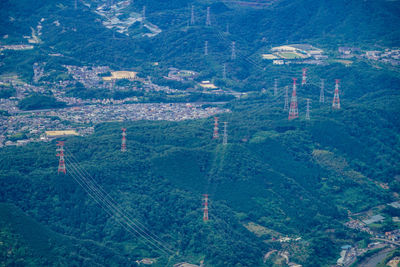 High angle view of cityscape