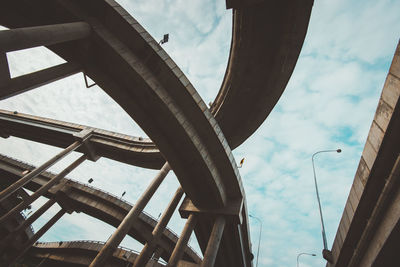 Low angle view of bridge against sky