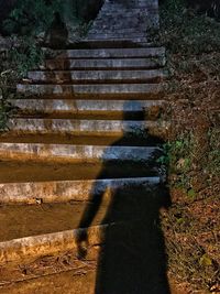 High angle view of stairs