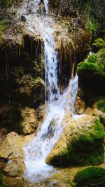 Scenic view of waterfall