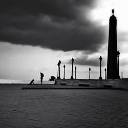 View of sea against cloudy sky