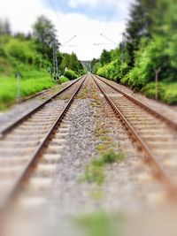 Surface level of railroad tracks