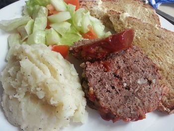 Close-up of served food