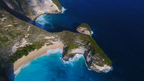 High angle view of sea