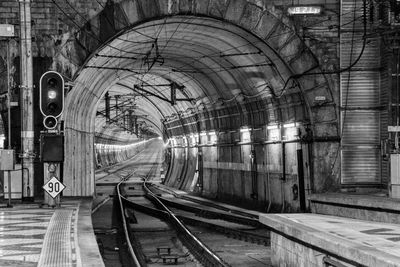 Train at railroad station