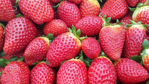 Full frame shot of strawberries