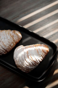 Close-up of food on table