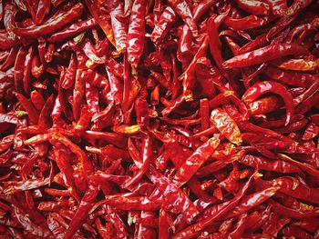 Full frame shot of red chili peppers