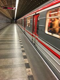 Train at railroad station