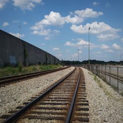 View of railroad tracks against sky