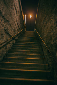 Staircase at night