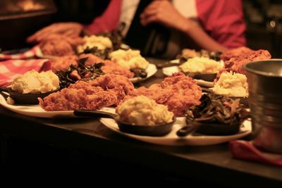 Close-up of served food