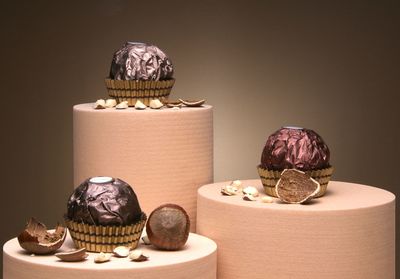 Close-up of christmas decorations on table