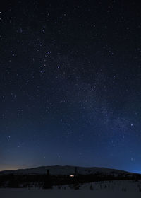 Low angle view of star field at night