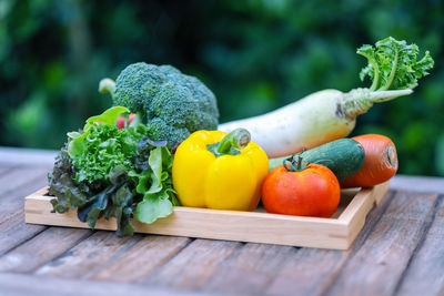 Close-up of fruits on table