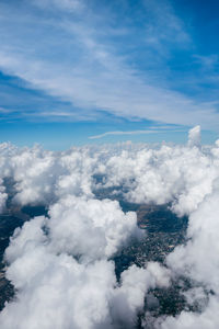 Aerial view of cloudy sky